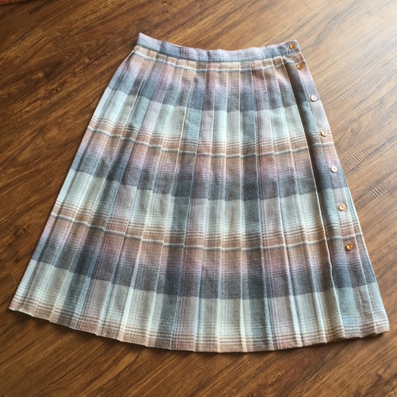 Vintage Dresses & Skirts - Vintage wool pleated skirt size 15